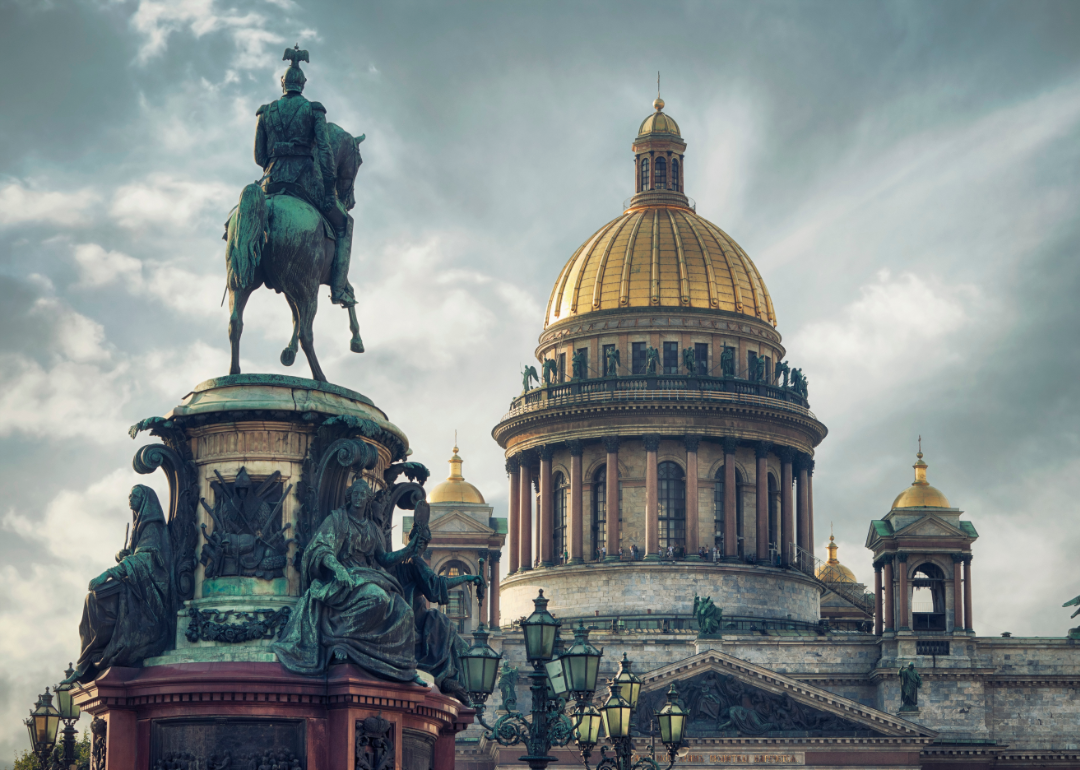 A cathedral in St. Petersburg, Russia