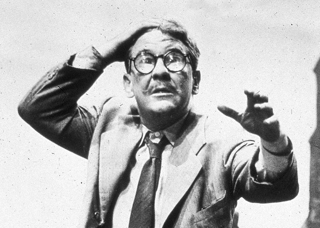 Actor Burgess Meredith on the television show 'The Twilight Zone.'