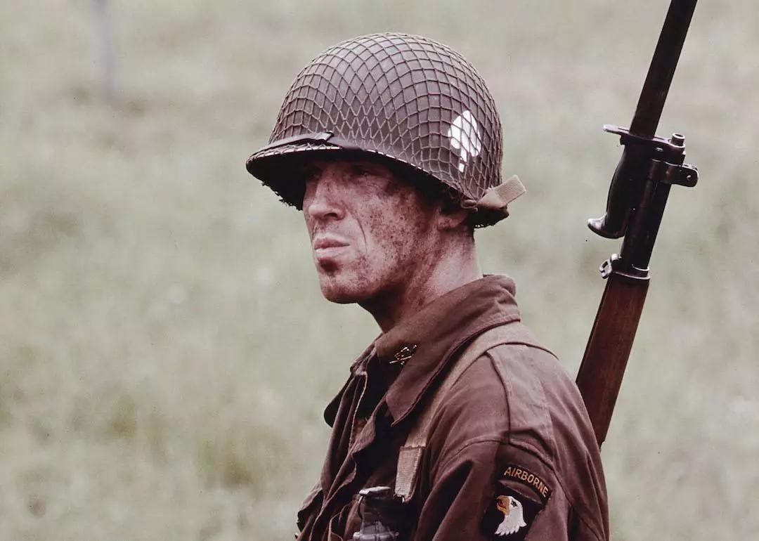 Actor Damian Lewis in 'Band of Brothers.'
