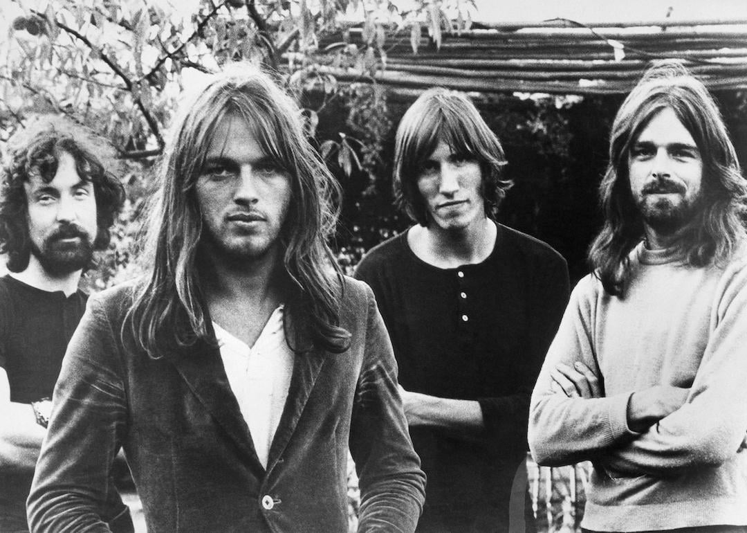  Pink Floyd, (L-R: Nick Mason, Dave Gilmour, Roger Waters and Rick Wright) pose for a publicity shot circa 1973. 
