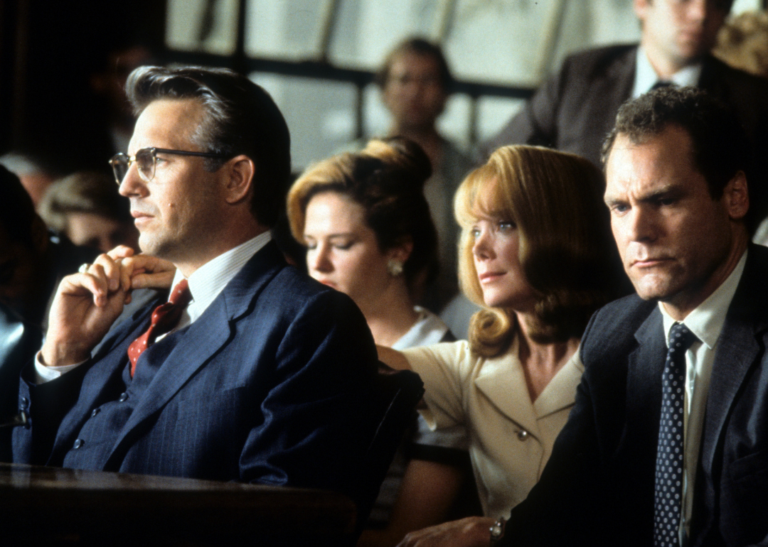 Kevin Costner and Sissy Spacek in a scene from the film 'JFK', 1991.