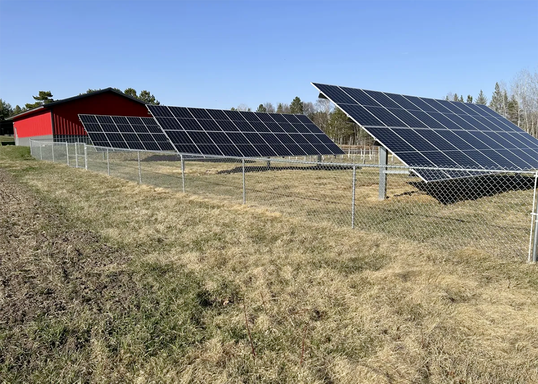 Solar panels at Lavalier's Berry Patch.