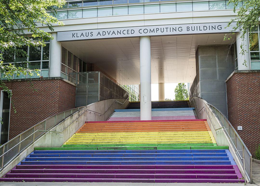 The Georgia Tech Institute of Technology campus, Klause Advanced Computing Building in Atlanta, Georgia.