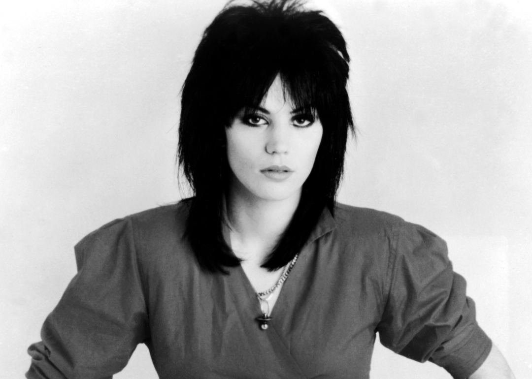 American rock musician Joan Jett, of Joan Jett and the Blackhearts, 1983. 