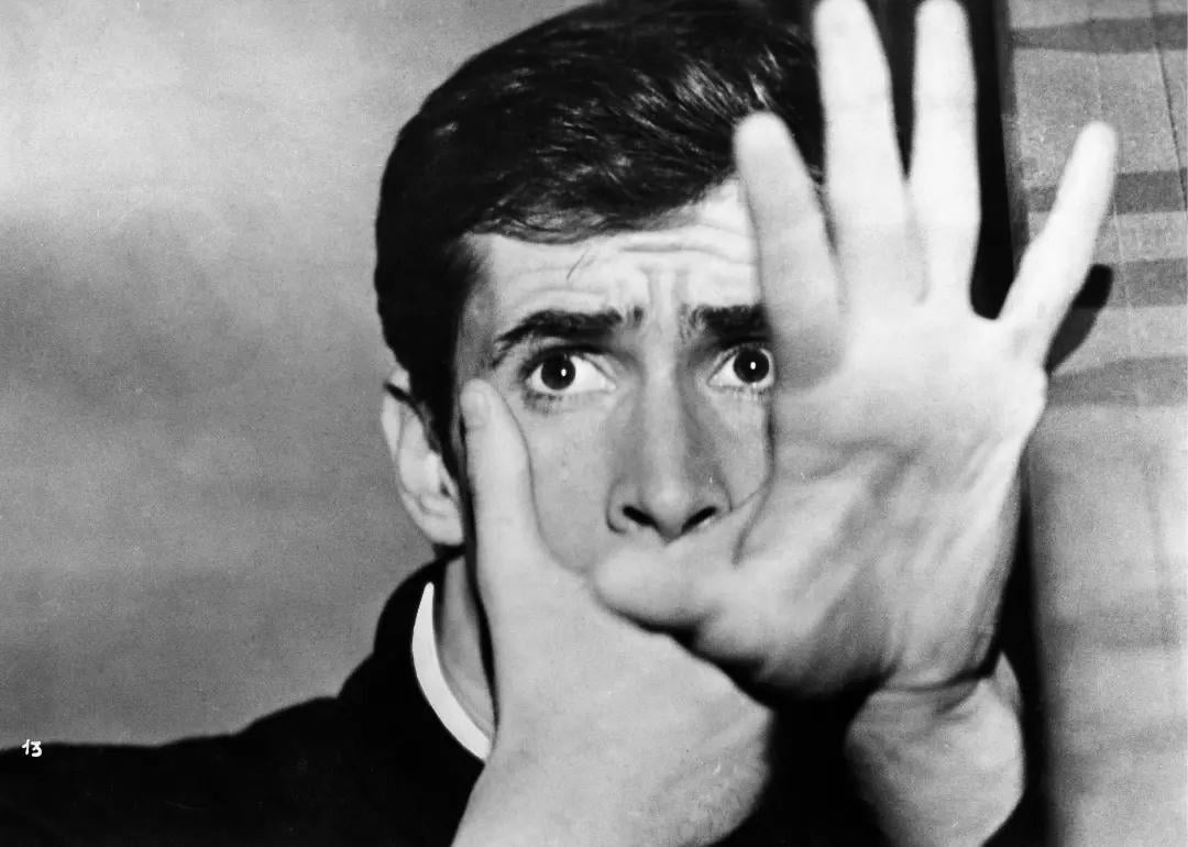 Anthony Perkins in the horror movie 'Psycho.'