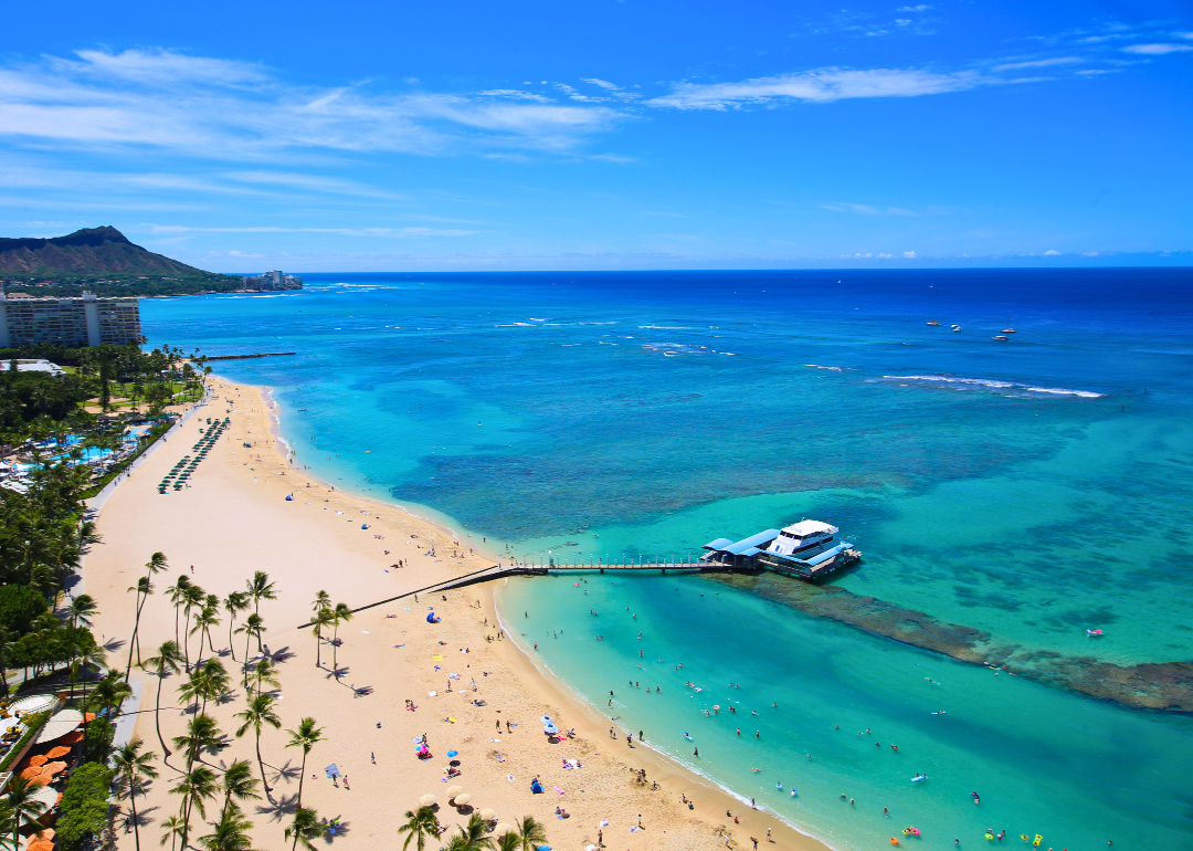 Beach in Honolulu, Hawaii.