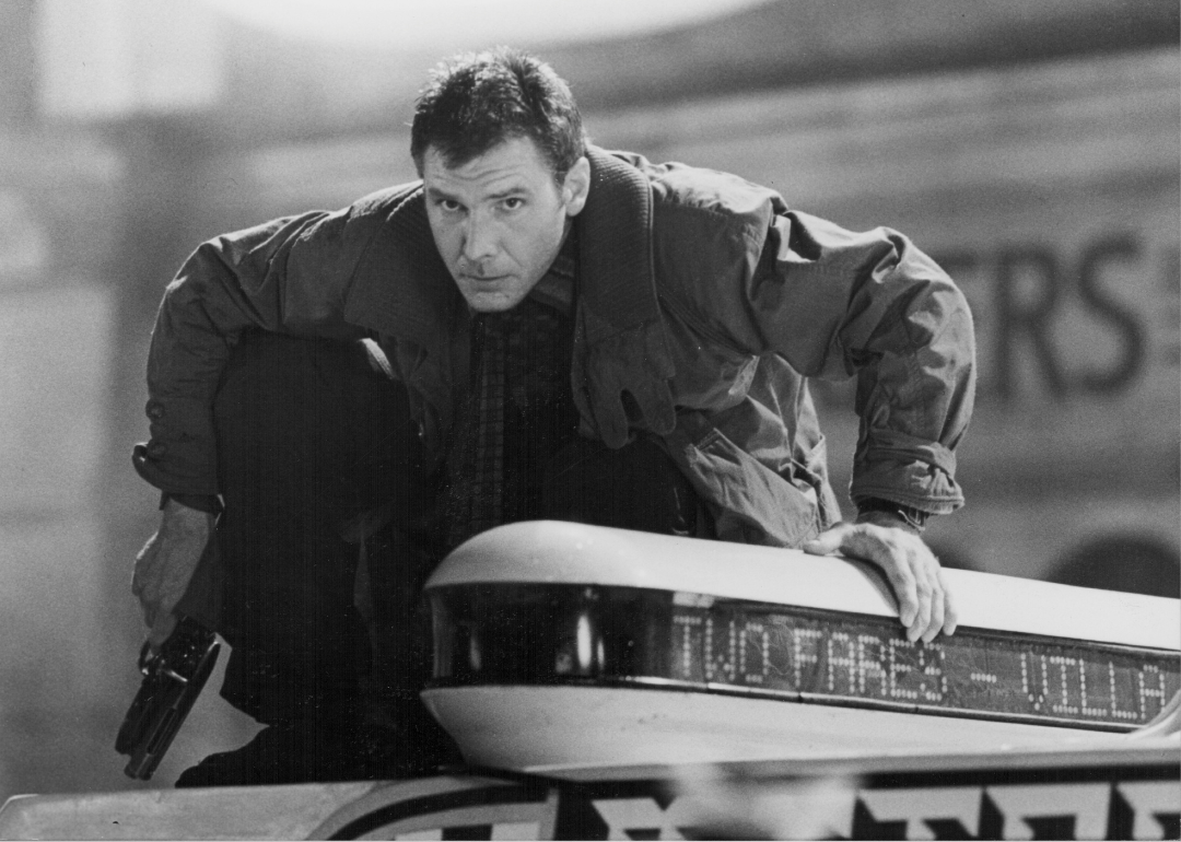 Actor Harrison Ford in a scene from the movie 'Blade Runner', 1982.