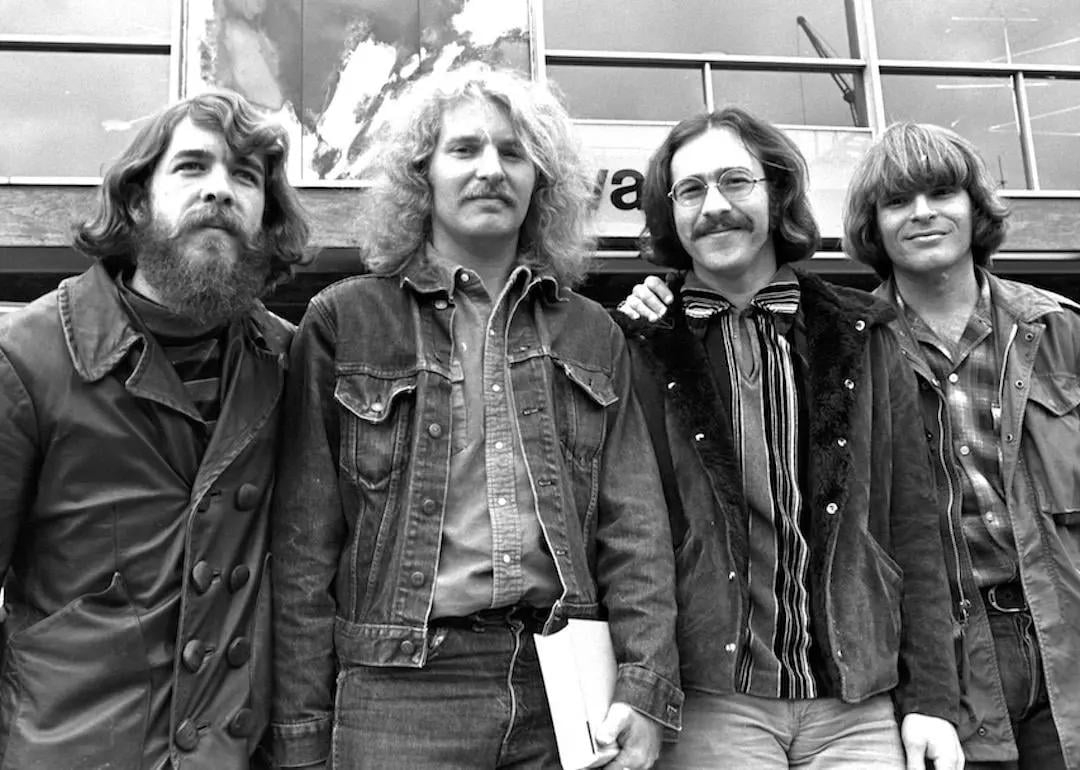 Doug Clifford, Tom Fogerty, Stu Cook, and John Fogerty of Creedence Clearwater Revival in 1970.