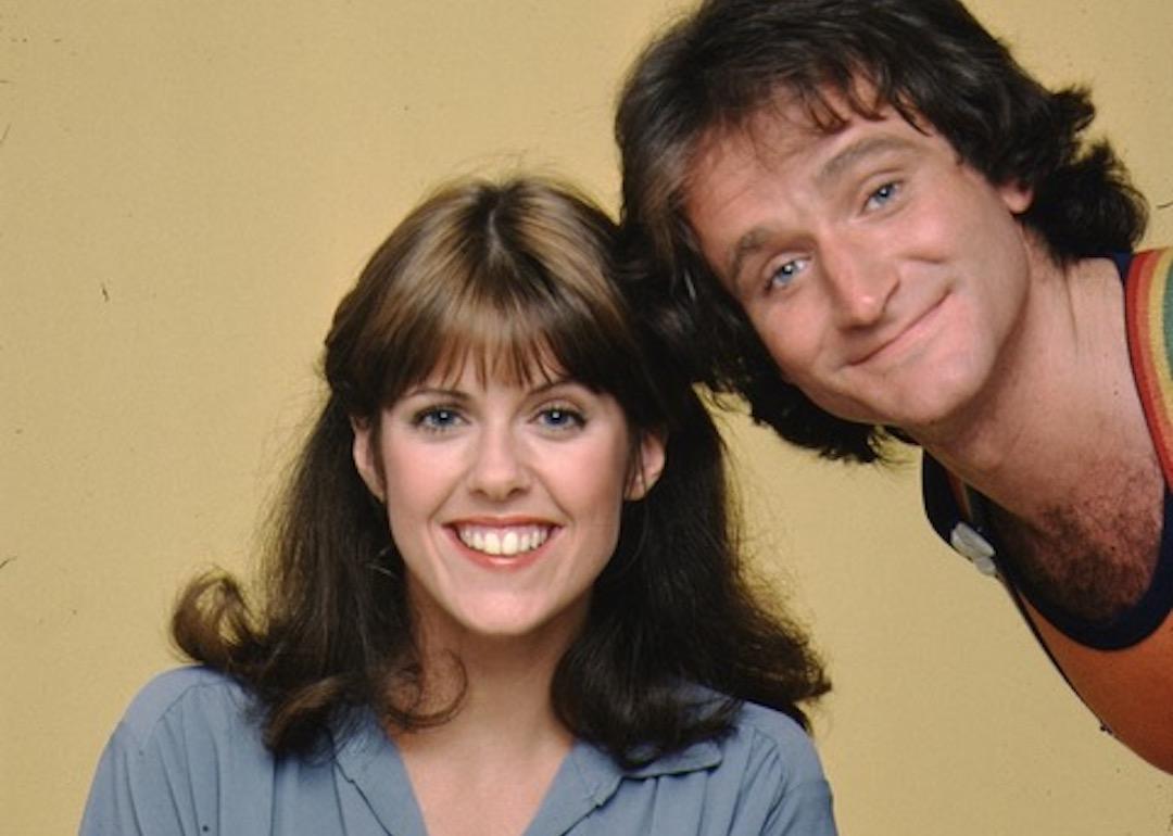 Actor Robin Williams and Actress Pam Dawber of 'Mork & Mindy' in 1978 in Los Angeles, California.