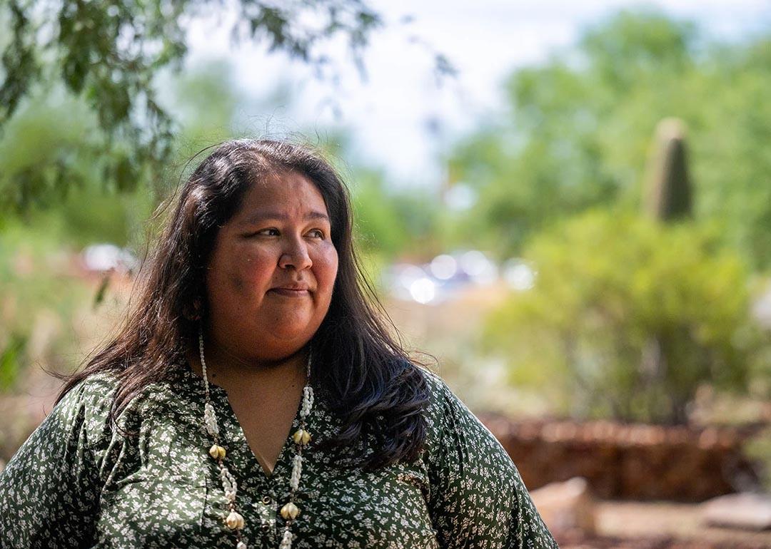 Gabriella Cázares-Kelly, Pima County Recorder, poses for a portrait in Tucson, Arizona.