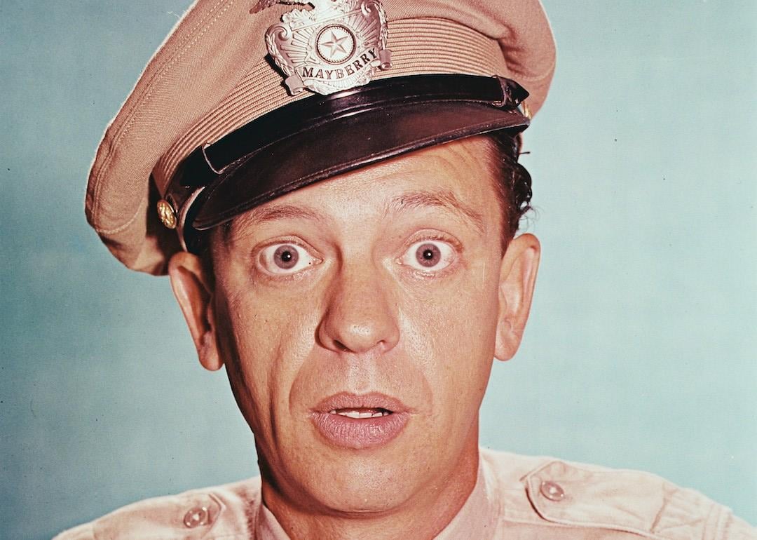 Actor Don Knotts as Deputy Barney Fife on 'The Andy Griffith Show,' circa 1965.