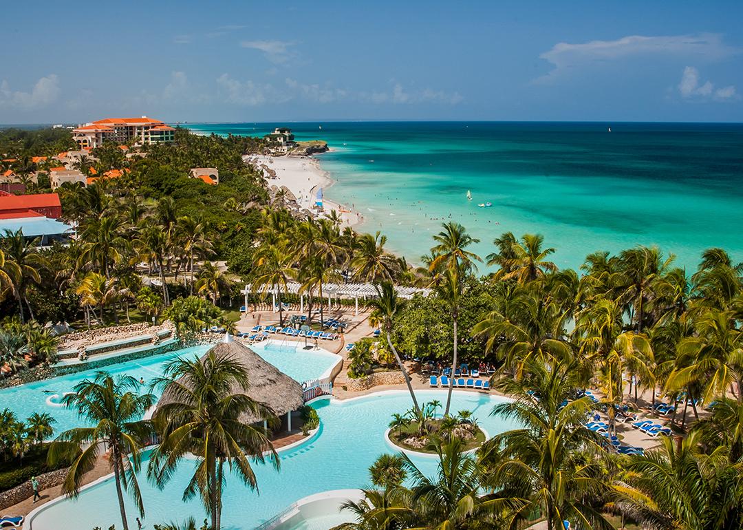 An all-inclusive resort in Varadero beach, Cuba.