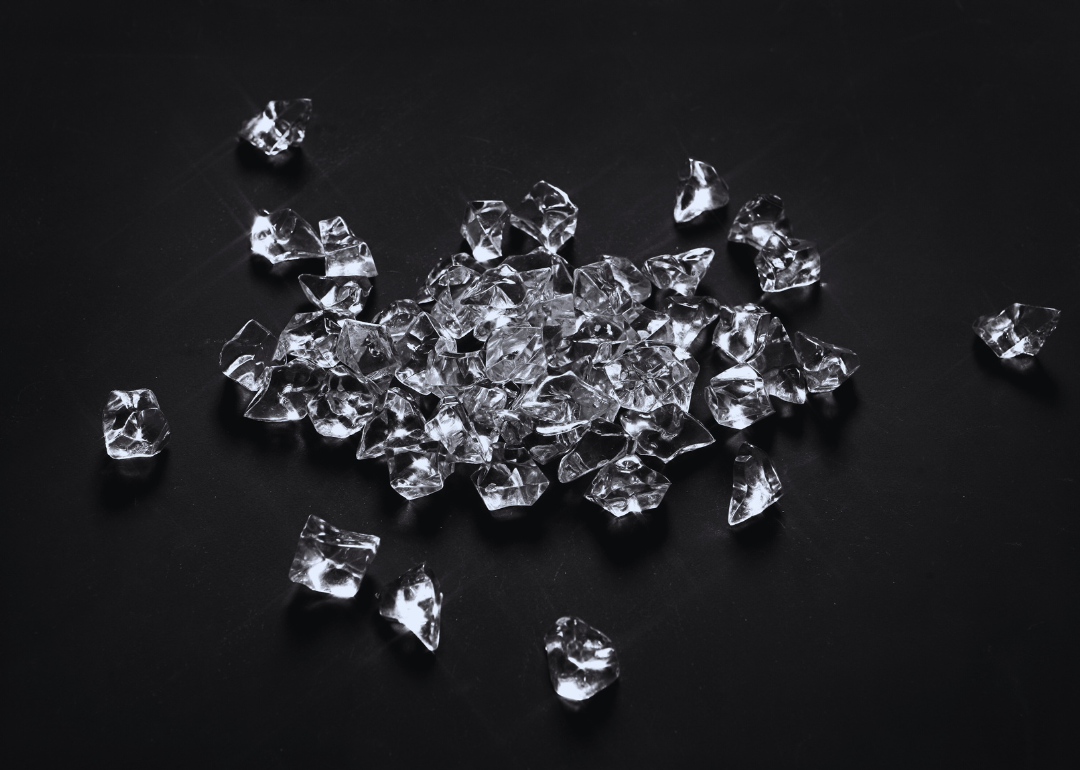 A bed of loose diamonds.