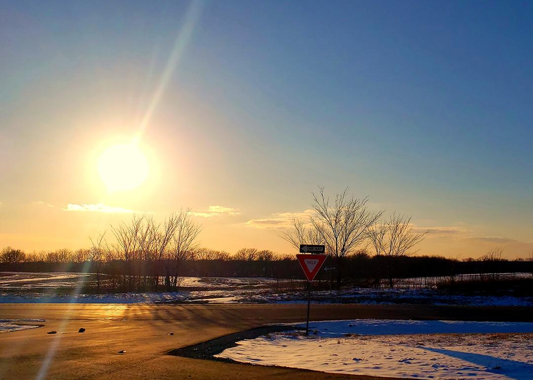 Median at sunset in Sedalia.