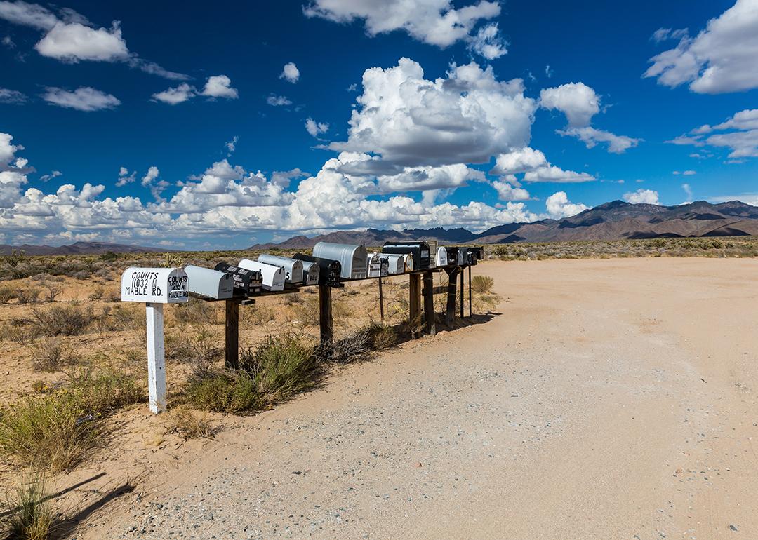 Mailboxes along Highway 93.