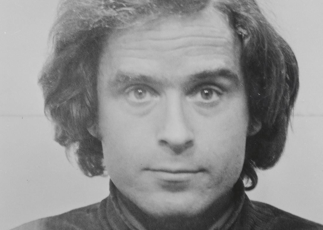 Portrait of the serial killer Ted Bundy.