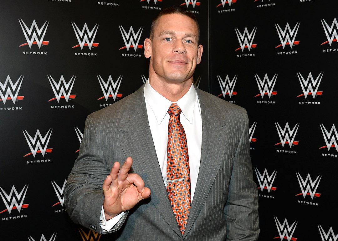 Former WWE wrestler John Cena appears at a news conference in Las Vegas, Nevada.