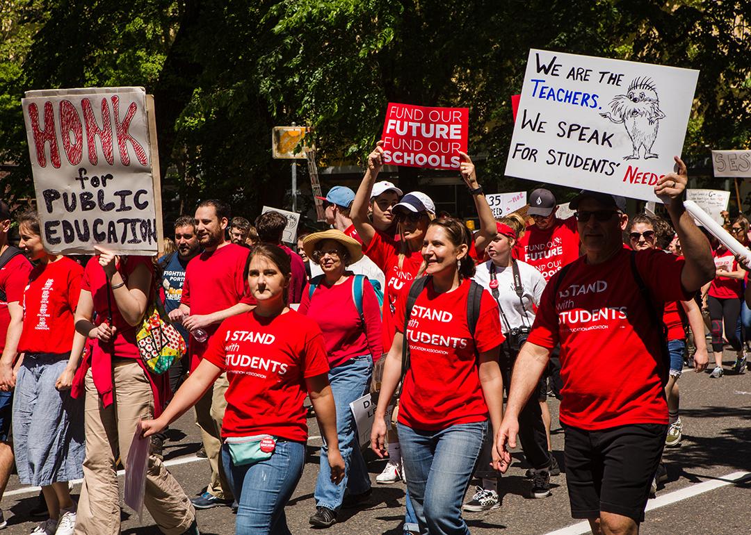 In 2019, Oregon K-12 teachers walked in protest of a lack of funding for public schools.