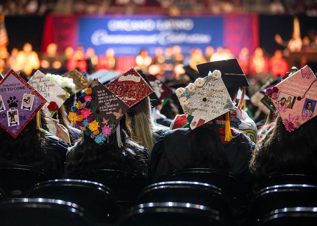 2024 Graduating students at the Fresno State Chicano/Latino Commencement Celebration in the Save Mart Center in Fresno.