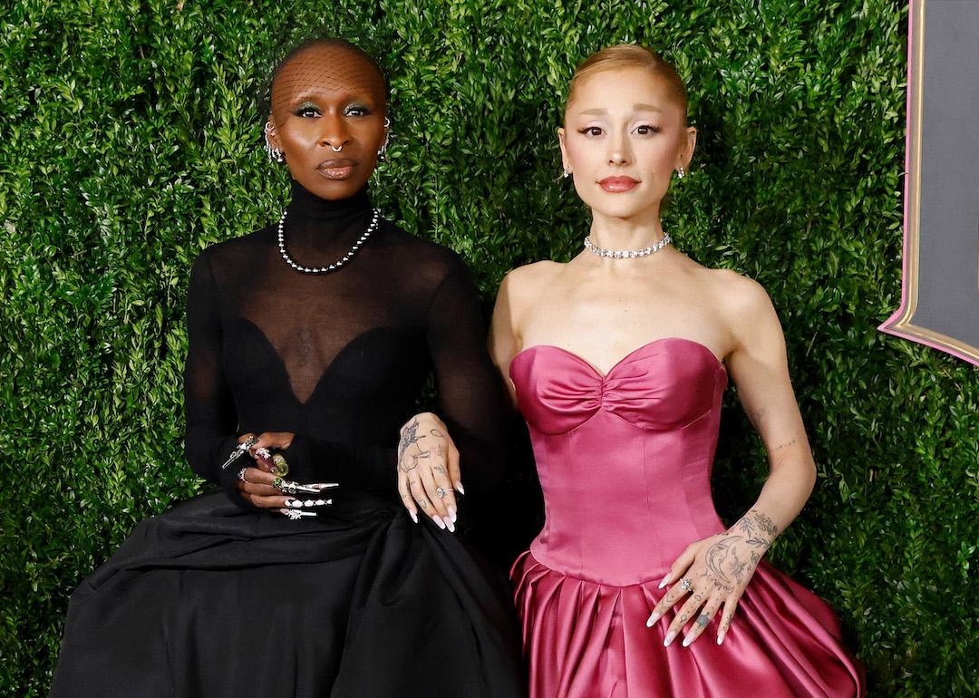 Cynthia Erivo and Ariana Grande attend the NYC premiere of "Wicked" at Museum of Modern Art on Nov. 14, 2024 in New York City.