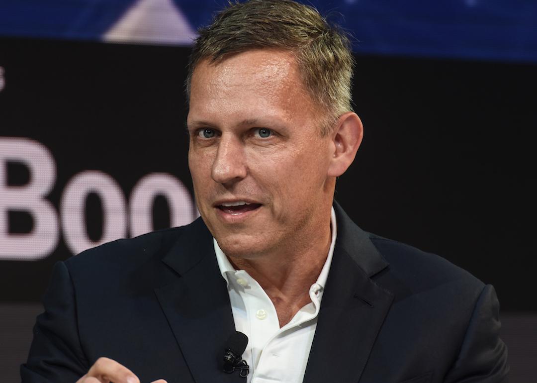 Peter Thiel, co-founder of PayPal, at speaks at the New York Times DealBook conference.