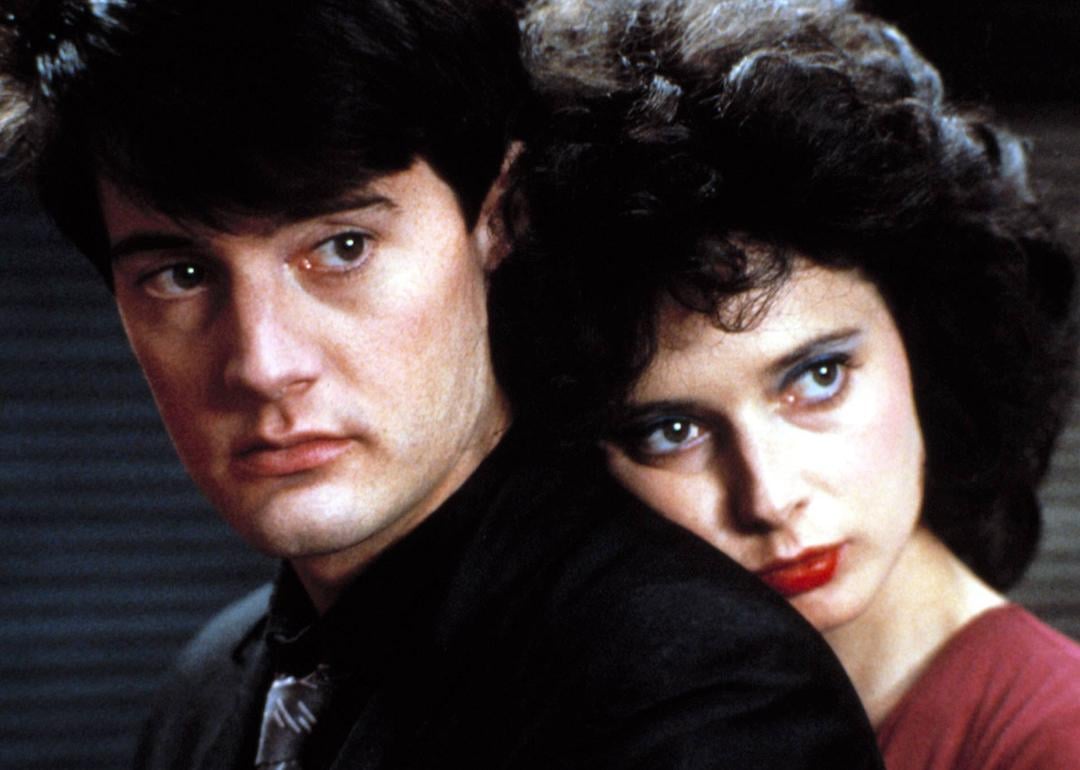 Actors Kyle MacLachlan and Isabella Rossellini in the 1986 movie 'Blue Velvet' by David Lynch.