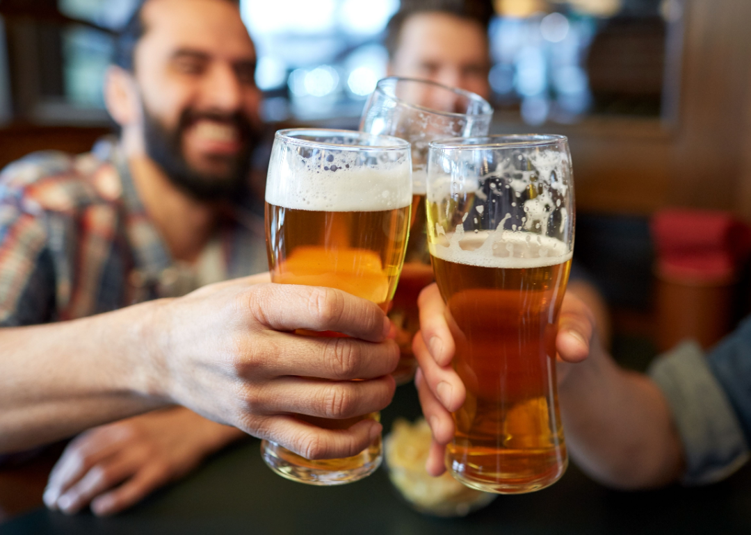 Friends drinking beer.