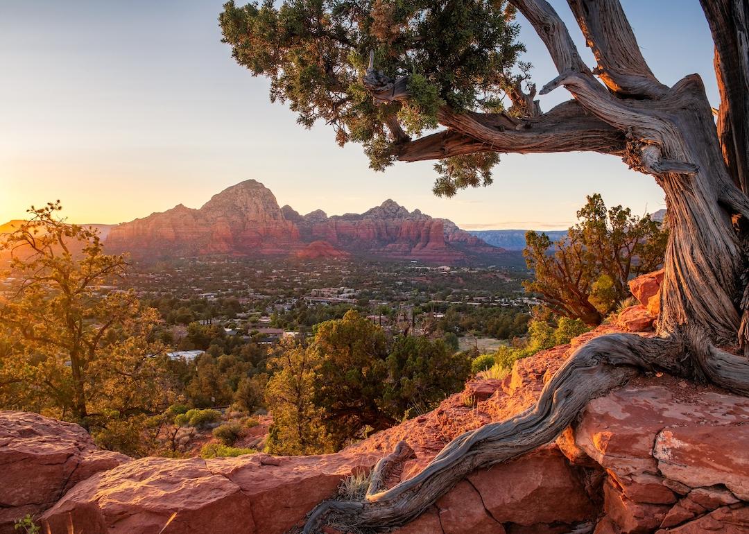 Sunset view of Sedona, Arizona.