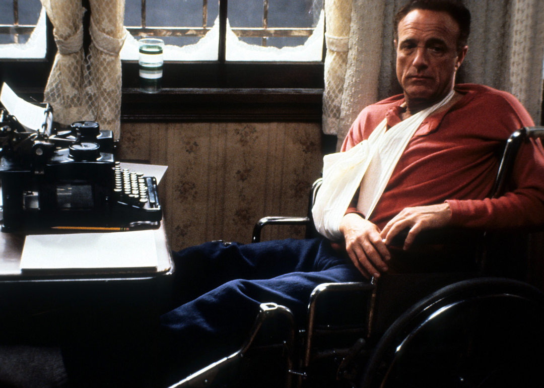 James Caan in a wheelchair in a scene from the film 'Misery' (1990)