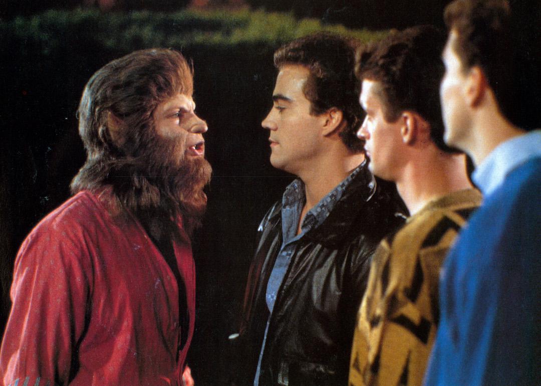 Jason Bateman stands up to a group of guys in a scene from the 1987 film 'Teen Wolf Too.'