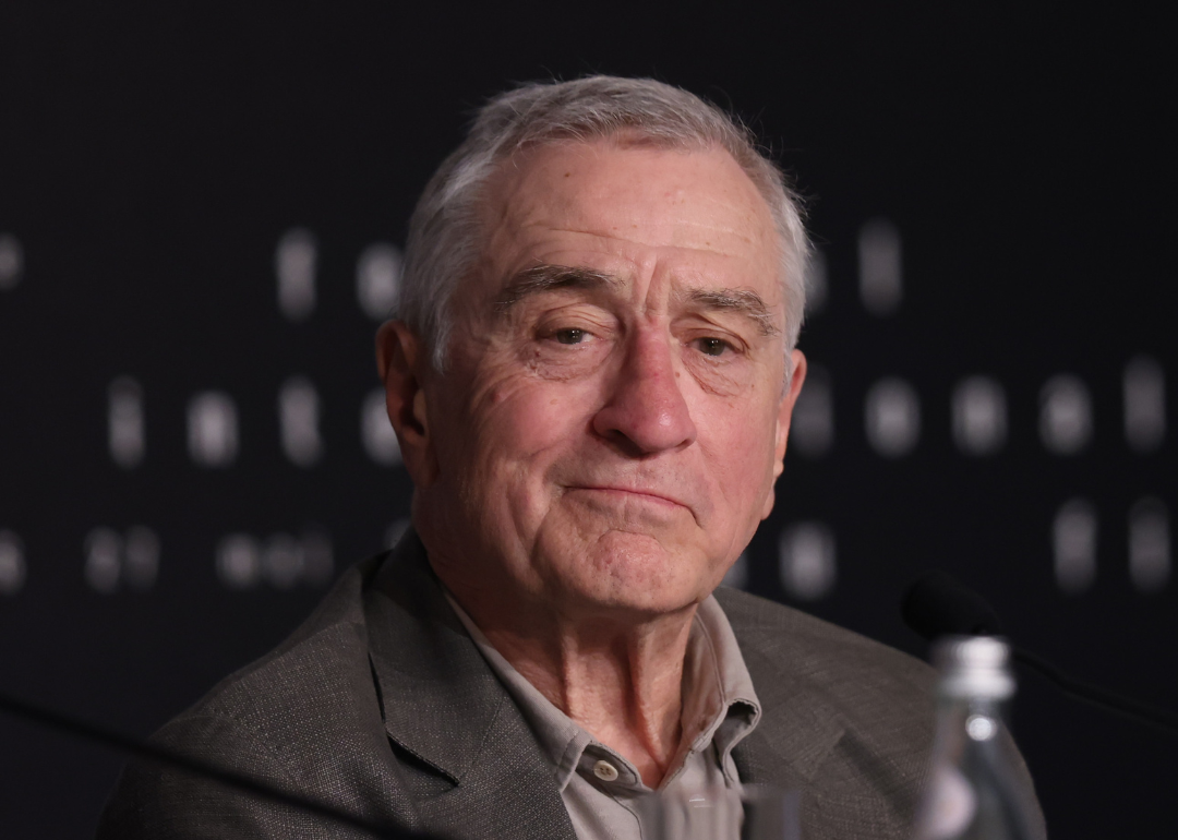  Robert De Niro attends the "Killers of the Flower Moon" press conference at the 76th annual Cannes film festival at Palais des Festivals on May 21, 2023 in Cannes, France.