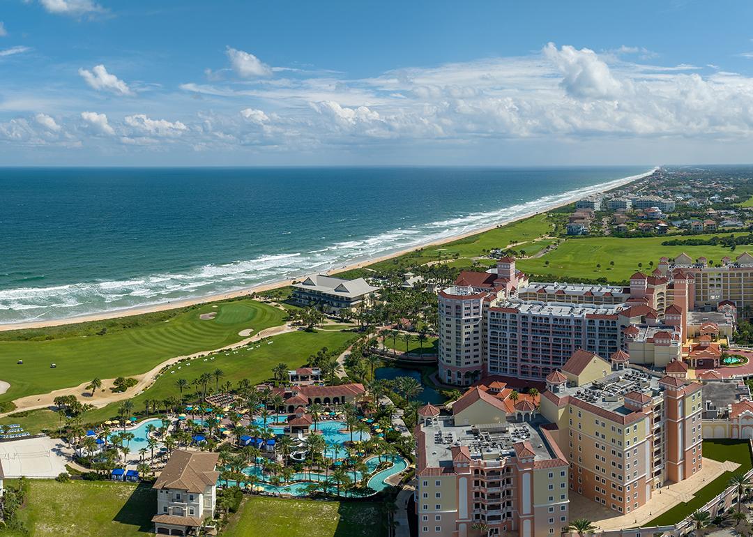 An aerial view of Palm Coast, Florida.