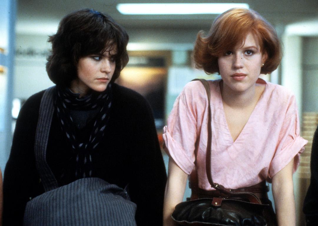 Actors Ally Sheedy and Molly Ringwald in a scene from the 1985 film 'The Breakfast Club.'