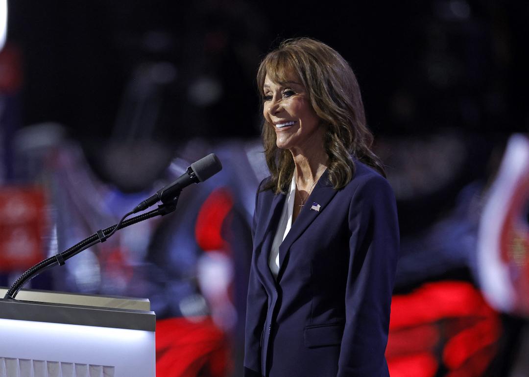 Businesswoman Diane Hendricks speaks on stage on the fourth day of the Republican National Convention at the Fiserv Forum on July 18, 2024 in Milwaukee, Wisconsin.