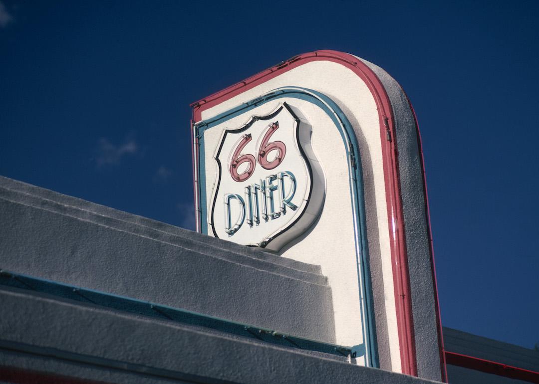 The 66 Diner on historic Route 66 in Albuquerque, New Mexico.