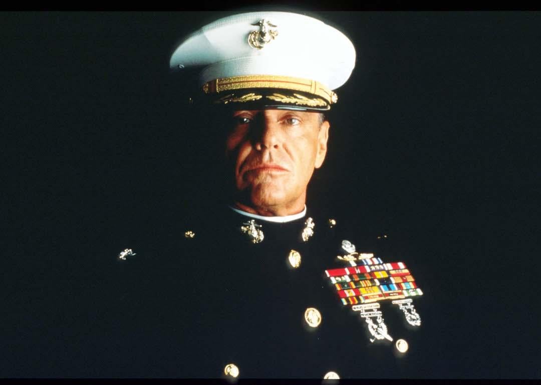 Jack Nicholson as Colonel Nathan Jessup in the film adaptation of the Broadway drama 'A Few Good Men.'