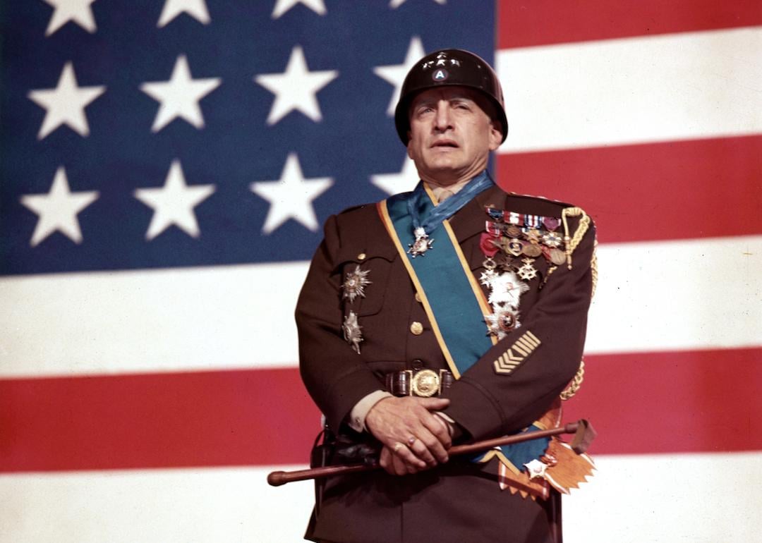 Actor George C. Scott on the set of 'Patton.'