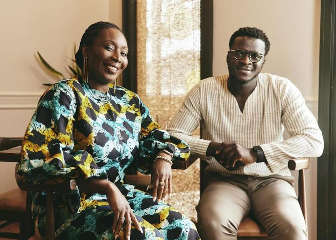 Dakar NOLA's owners photographed inside the Senegalese restaurant.