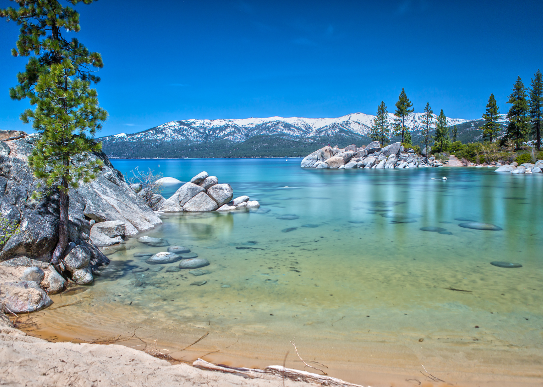 View of Lake Tahoe at D.L. Bliss State Park, California