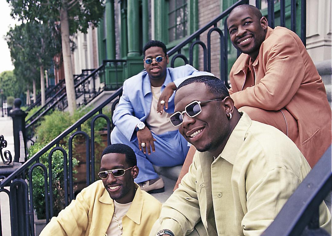 Boyz II Men pose for a portrait in December 1997 in Los Angeles, California.