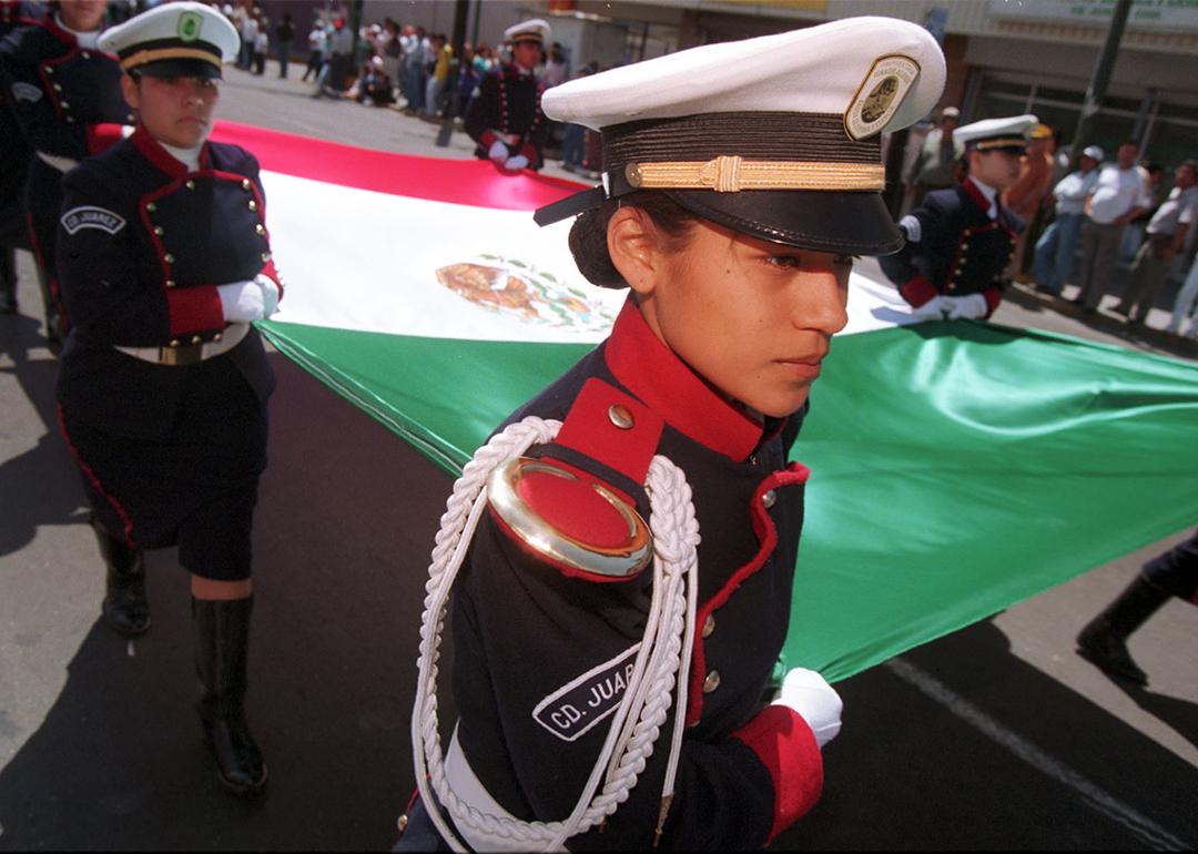 Cinco de Mayo festivities take place in Ciudad Juarez marking the  victory of the Mexican Army over the French at the Battle of Puebla.