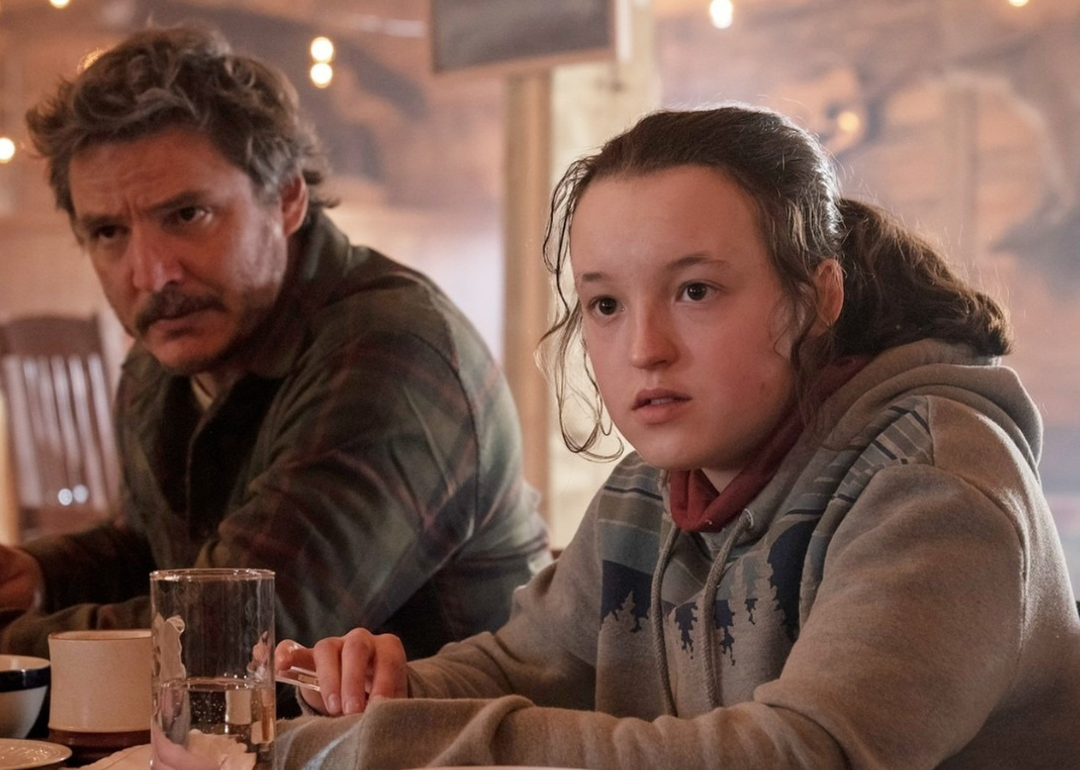 Pedro Pascal and Bella Ramsey in a scene from 'The Last of Us'