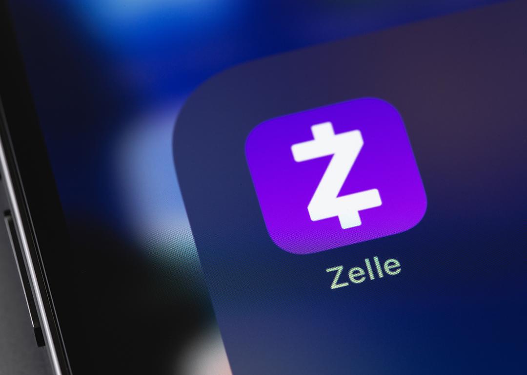Zelle app on a smartphone's screen.