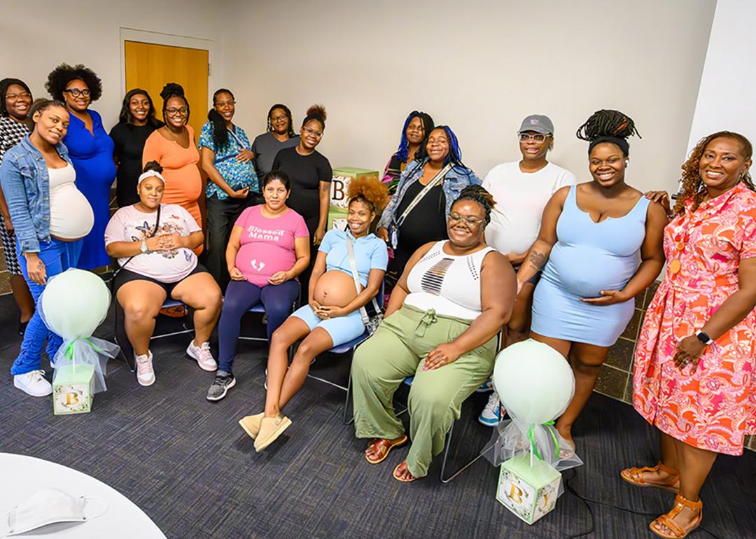 Show Me Strong Families hosts a baby shower for women involved in the parent education program.