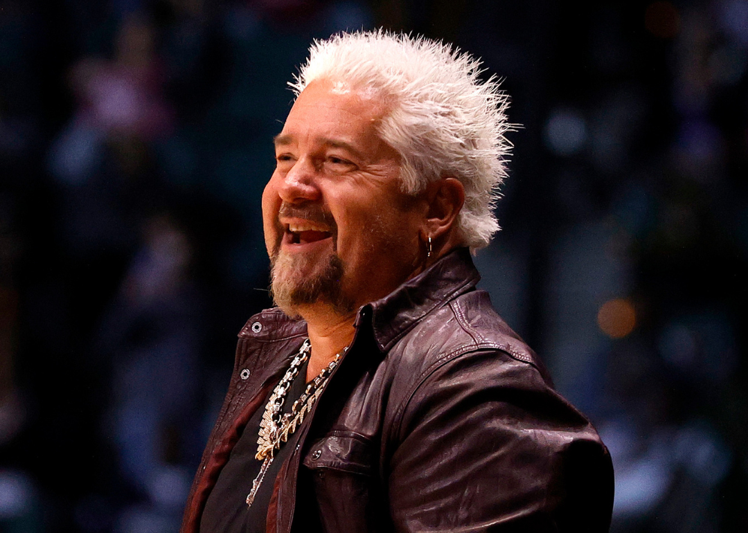 Guy Fieri attending the Ruffles NBA All-Star Celebrity Game during the 2022 NBA All-Star Weekend