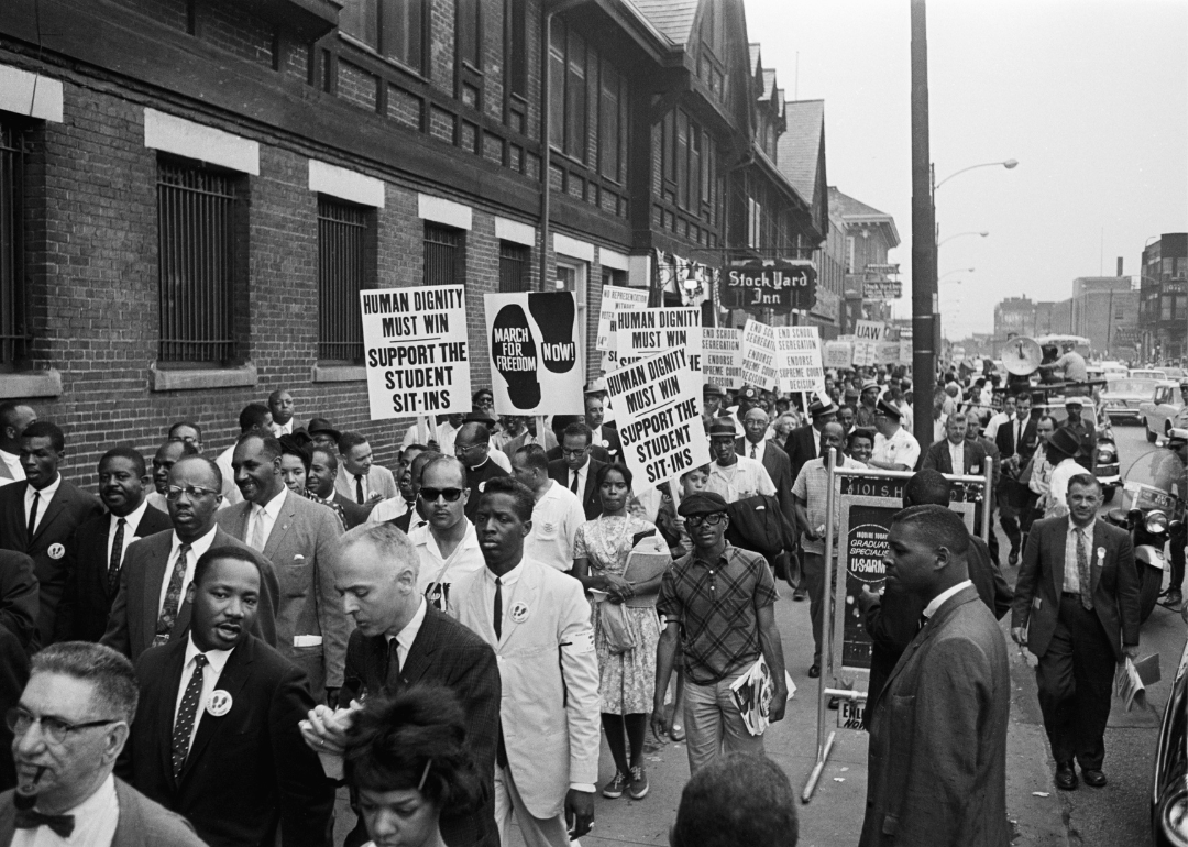 A Civil Rights March led by Martin Luther King outside the 1960 Republican National Convention