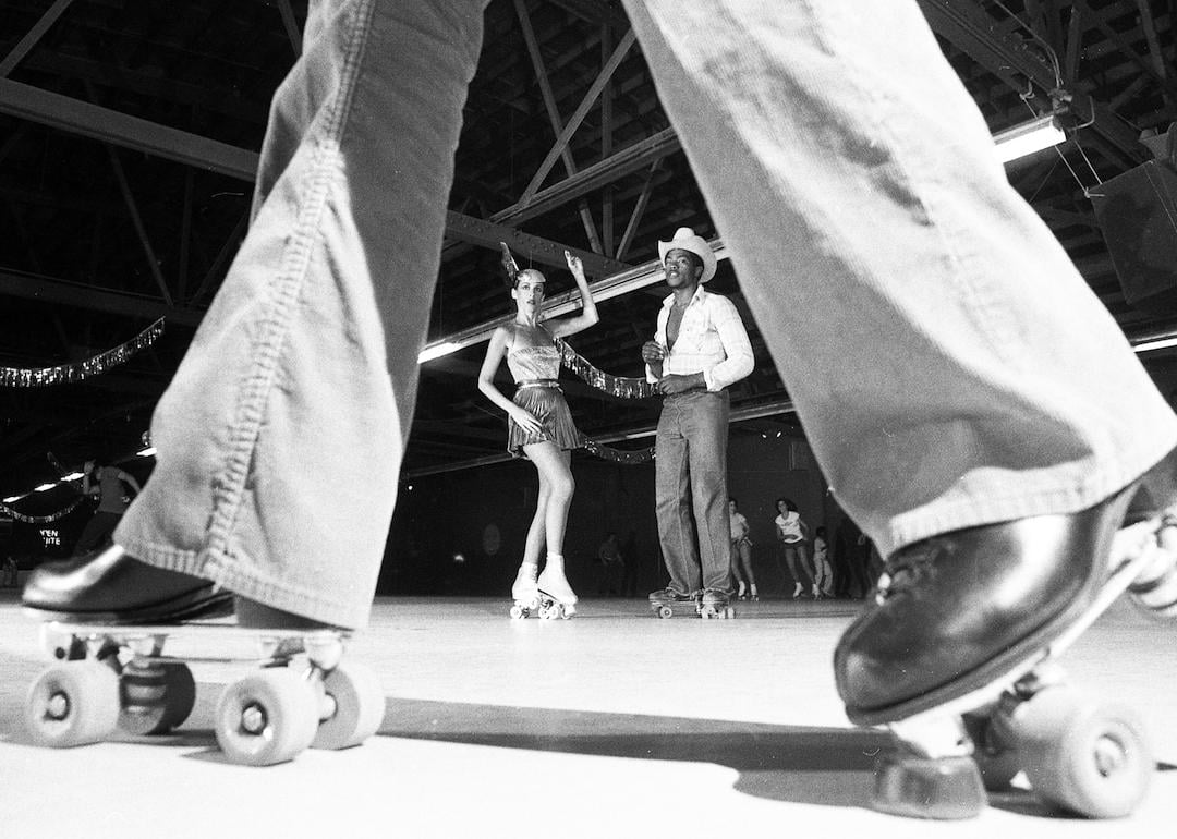 Roller disco night at the Grand Arena Roller Rink in San Francisco in 1979.