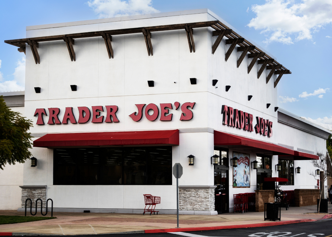 Exterior of a Trader Joe's store in Corona, CA