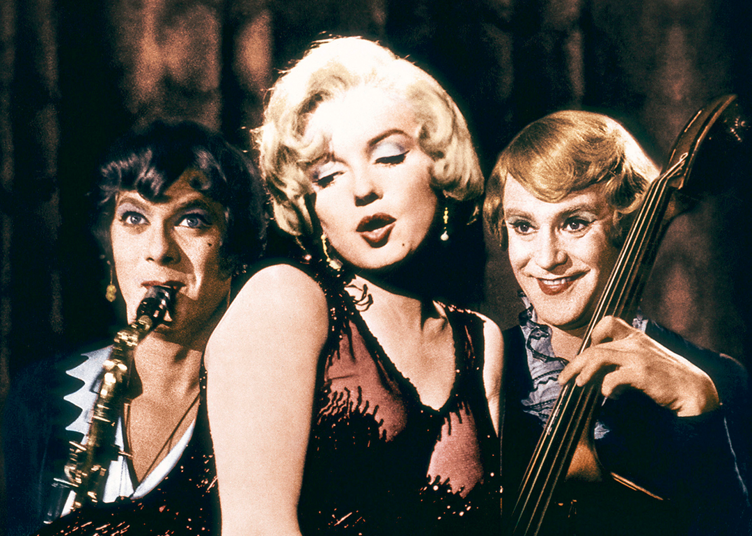 Tony Curtis, Marilyn Monroe, and Jack Lemmon in ‘Some Like It Hot’.