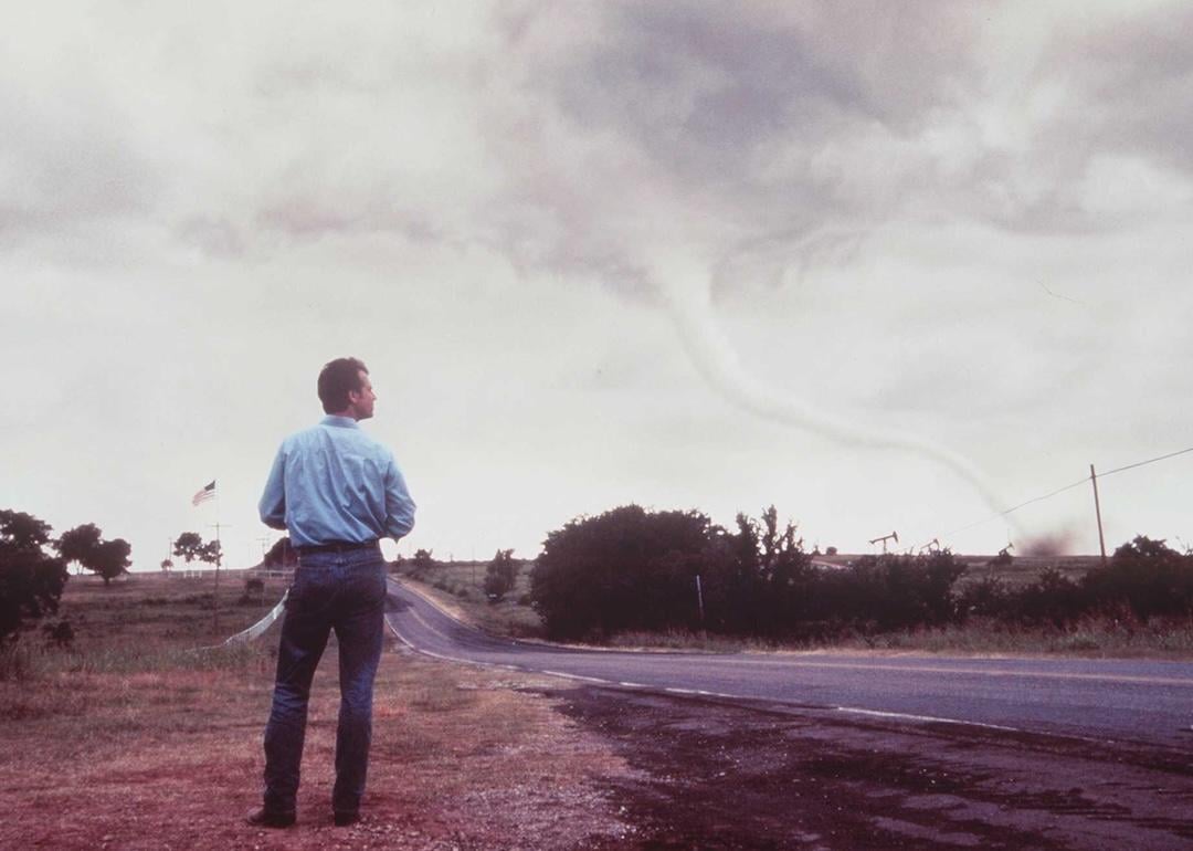Bill Paxton in the action thriller "Twister"